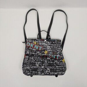 DKNY Tilly Backpack Black Graffiti - NWOT